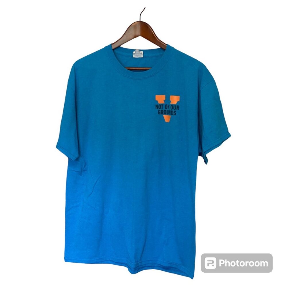 Virginia Cavaliers Teal Blue S/S Men's T-Shirt L #Hoos Got Your Back - Picture 7 of 11